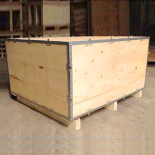Anti-Corrosion and Moisture-Proof Export Logistics Steel Edge Wooden Boxes in Various Specifications Warehouse Transportation Solid Wood Board Packaging Wooden Box Manufacturers