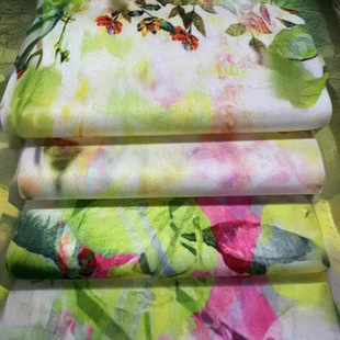 in stock 2024 new cross-border spring and summer ladies elegant slit crew neck short sleeve full body printed dress