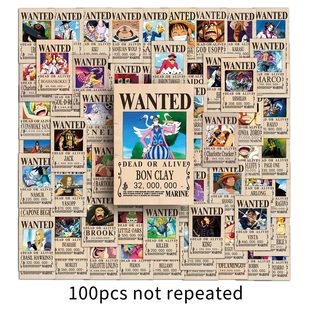 100 пиратских разыскиваемых граффити наклейки трансграничные мультфильмы день украшения чашки воды для мобильных телефонов компьютерные наклейки