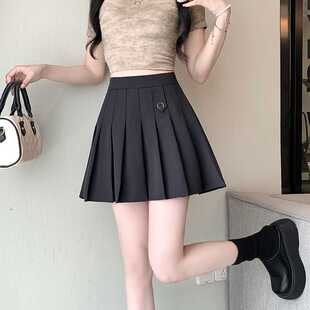 Real Shot High Waist Pleated Skirt Women's Character Skirt New Style Summer Small Men's College Style Loosening Waist Skirt