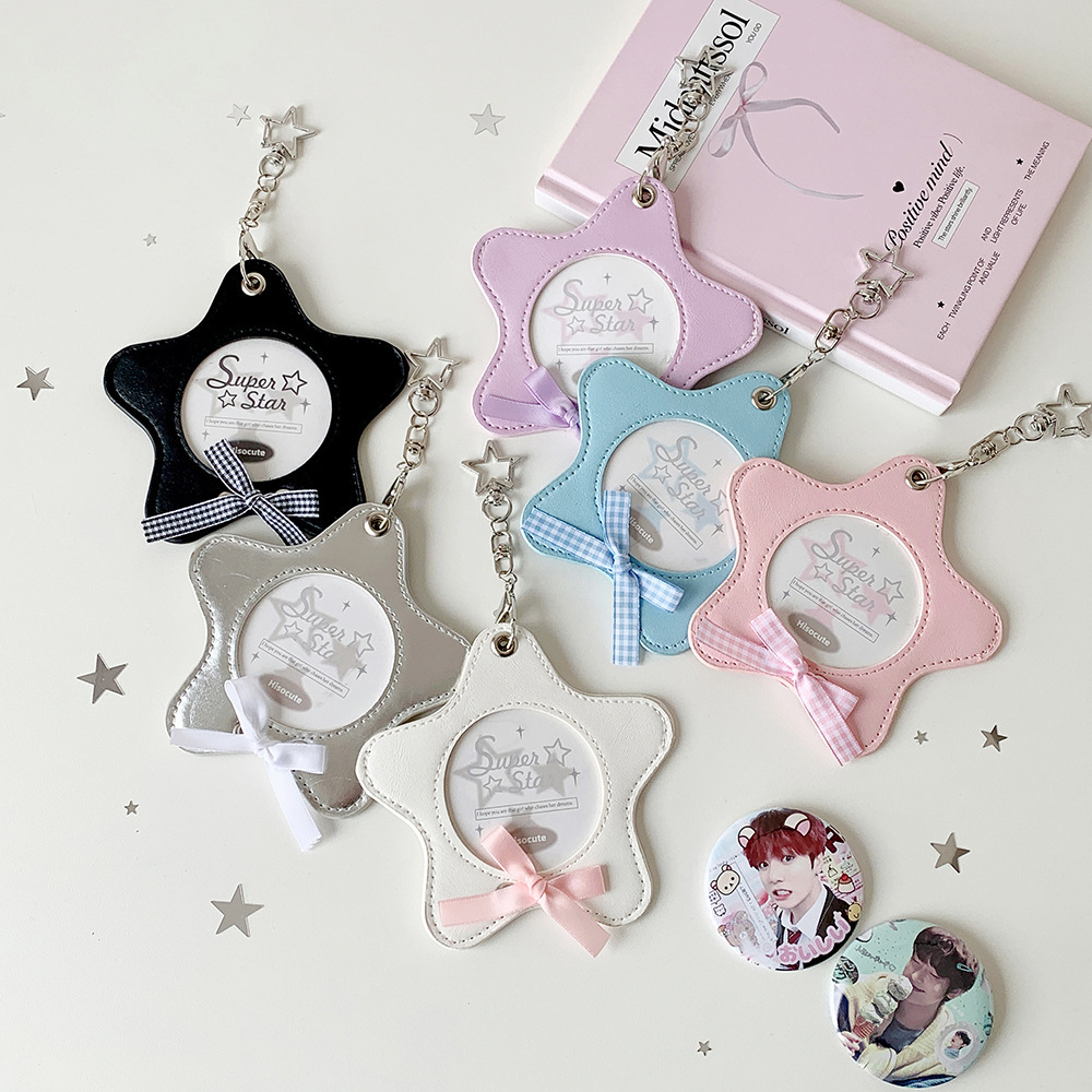 Hisocute Star Card Holder 65mm Anime Badge Display Case Pendant Storage Case