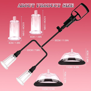Foreign Trade Explosions Sex Adult Products Vacuum Pull Rod 3-Piece Set Massage Breast Suction Pussy Suction Female Masturbator