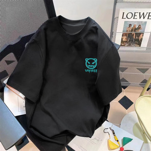 Фабрика оптовая мультфильм Crayon-карандаши с новым принтом топы простой дикая пара футболка с пятью рукавами