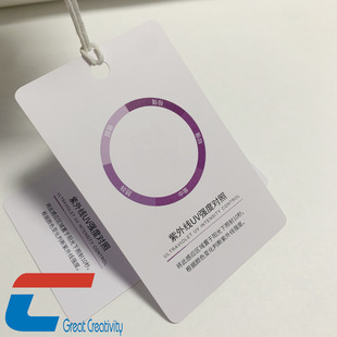 Anti-blue light ultraviolet test card in stock ultraviolet UV test card ultraviolet intensity test card