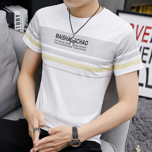 2023 Summer short sleeve T-shirt men's loose trend casual clothes Korean foreign trade manufacturers wholesale Cheap