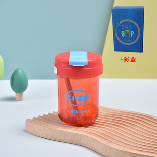 New Mini Ton Ton Cup children student plastic cup portable straw cup double drink high-looking gift big belly water Cup