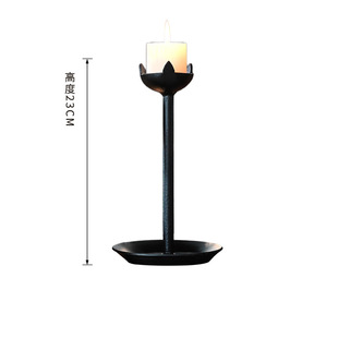 Vintage Cast Iron Candlestick Antique Iron Art Old Oil Lamp Chinese Style Floor Old Lampstand Homestay Hotel Entrance Oil Lamp
