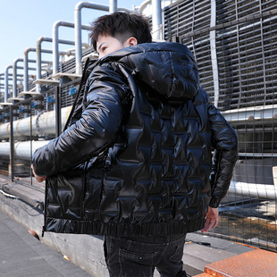 Winter Bright Face Cotton Clothes Men's Casual Thickened Cotton Clothes Fashionable Korean Bread Clothes Jacket Men's Cross-border Export