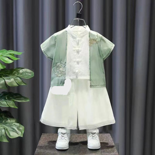 Детский костюм Hanfu осенний костюм для мальчиков китайский стиль осенний костюм шифон китайский костюм с длинными рукавами