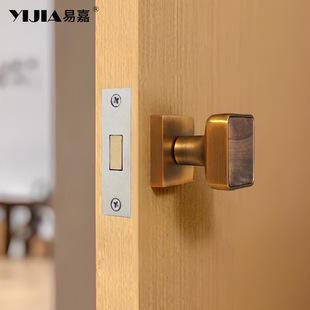 Walnut Invisible Lock Household Bedroom Wooden Door Single Side Door Lock Indoor Background Wall Hidden Door Single Side Door Handle
