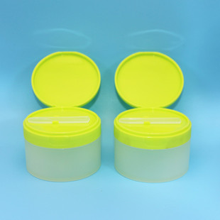 100g Plastic Cream Jar Pp Flip Lid with Spoon Hair Mask Cream Body Scrub Popular Makeup Remover Empty Bottle