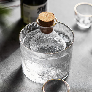 Japanese-style Liquor Wine Pot Glass suit Rice Wine Warmer Hot Wine Pot Household One-Two Liquor Glasses Shochu Gold-tracing Wine Utensils