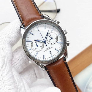 2023 new full-function quartz belt men's business timing High a watch European one-piece delivery Global Hot