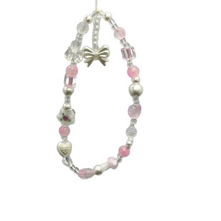 Original floret pearl beaded mobile phone lanyard mobile phone chain pendant camera girl unisex