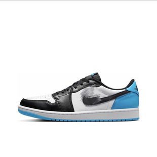 Pure Original aj1 Low-top Shadow Grey North Carolina Blue Barb Basketball Shoes Joe 1 Black Red Toe Men's and Women's Casual Board Shoes