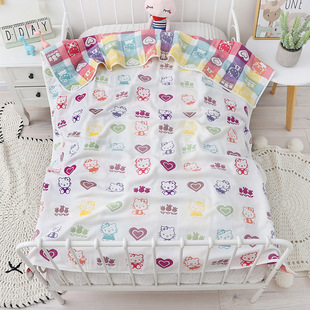 Children's quilt wholesale six-layer gauze cotton children's blanket baby bath absorbent baby bath towel office small cover quilt