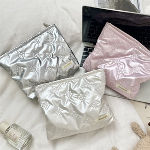 41241 Korean Quilted PU Love Clutch Cosmetic Bag Skin Care Coin Purse Liner Multifunctional Storage Bag