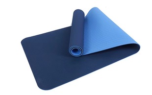 TPE Yoga Mat Thick 6MM Double Color Thickened Widened and Lined TPE Anti-Slip Sound Insulation Shock Absorption Household for Girls