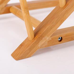 Multi-functional Plate Storage Rack Household Kitchen Bamboo Display Storage Rack Dishes Dinner Plate Drain Rack