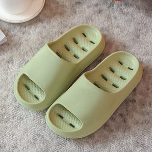 Stepping excrement feeling bath slippers men's slippers women's summer thick-soled non-slip bathroom leaking quick-drying hollow indoor couples