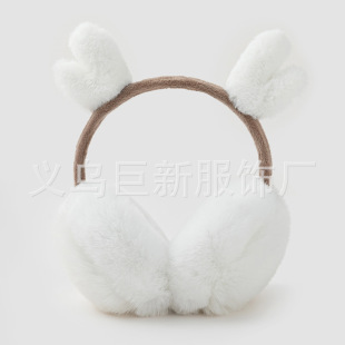 New personality antler plush earmuffs winter warm fashion retractable imitation rabbit fur earmuffs ear warm factory wholesale