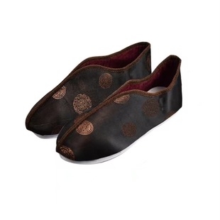 Ningfu Shou Shoes Embroidered Soles Cotton Shoes Elderly Shoes Embroidered Lotus Ladder Funeral Clothing Accessories Deceased Funeral Supplies Wholesale