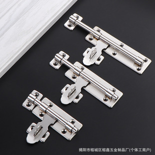 Stainless Steel Anti-Theft Left and Right Latch Padlock Door Bolt Bedroom Iron Door Bathroom Open Latch Door Lock Source Manufacturer