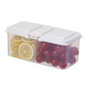 In stock wholesale refrigerator side dish crisper grain transparent compartment storage box onion ginger garlic ingredients box