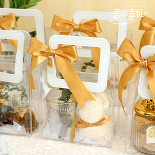 Ins Style Kindergarten Gift Bag, High-End Birthday Gift Bag, Transparent Handbag, Souvenir Sperm Small Bag