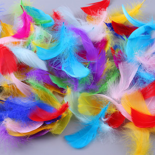 Factory direct decorative feathers wholesale dyed goose feathers diy colored feathers floating feathers filling feathers