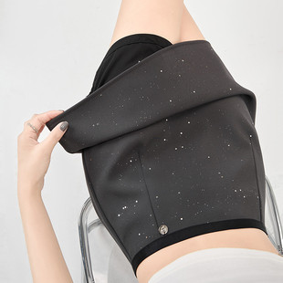 in stock Heavy Industry Sequin Suit Skirt Women's Spring and Summer 2025 New High Waist Slimming Hip Skirt A Short Skirt