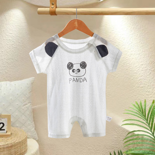 Baby clothes summer short-sleeved jumpsuit thin newborn clothes baby Summer romper sheath air conditioning clothes