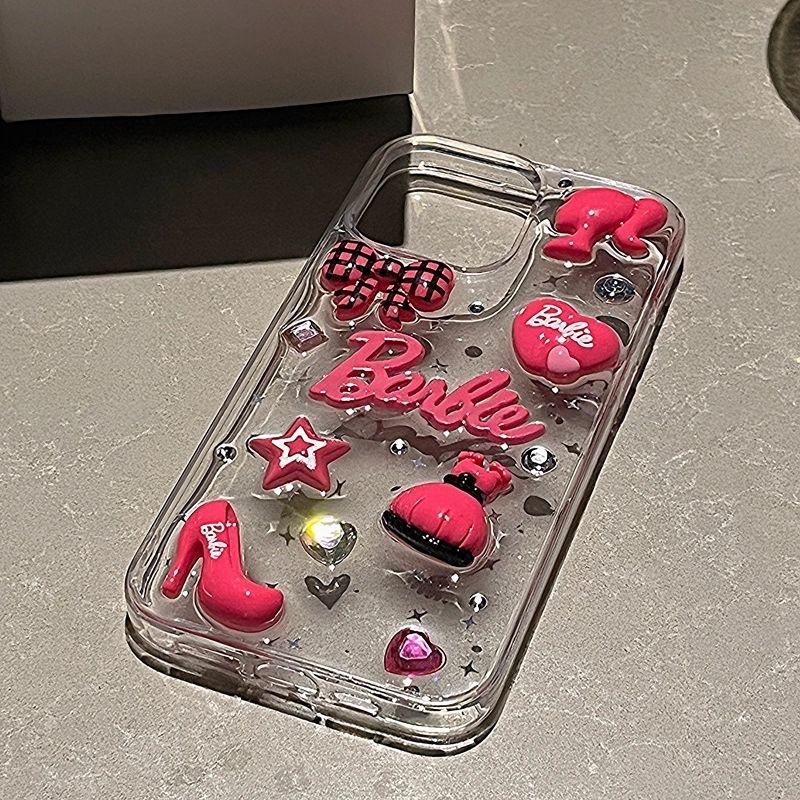 Y2K Hot Girl 3D Pink Lady Phone Case for Apple iPhone 15 Pro Max and iPhone 17, Epoxy Resin, Drop Protection X