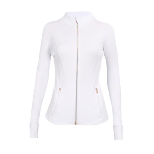 Lulu Original Gold Label Define Yoga Wear женская золотая верхняя одежда на молнии для бега, спортивная куртка с воротником-стойкой, тонкая куртка
