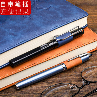 Student thickened a5 notebook business office deer head Book soft leather meeting record book Simple horizontal line notepad