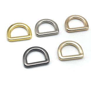 Wholesale luggage d-buckle hardware handbag accessories zinc alloy flat wire die-casting D-shaped semi-circular metal d-buckle