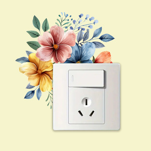 Jushan Green Plant Flower Switch Sticker 81653 Cross-border Home Decoration PVC Removable Switch Sticker Cactus