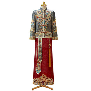 Xiuhe Groom 2025 New Chinese Wedding Dress Tang Suit Dragon and Phoenix Jacket Wedding Dress Han Suit High-end Men's Clothing
