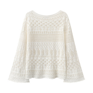 presale 2025 spring new hollow jacquard sweater small coat 3J1E432