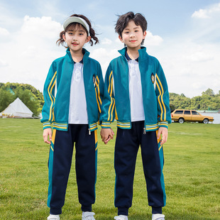 Primary school student class clothes spring and autumn Sportswear children's school uniform college style spring and summer four-piece suit kindergarten Garden clothes