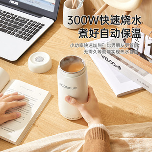 Smart Heating Electric Water Cup Integrated Thermos Portable Travel Office Mini Small Stainless Steel Kettle