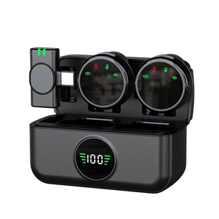 Cross-border new magnetic suction wireless collar clip microphone outdoor mobile phone eating broadcast video radio noise reduction wireless microphone