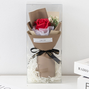 Mother's Day Gift Rose Bouquet Simulation Flower Soap Flower Gift Box Fake Flower Decoration Accompanying Gift Cross-border Wholesale