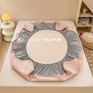 Summer Cool Beans Ice Shredded Mat Three-piece Bedding Solid Color Cool Feeling Bed Hat Summer Air Conditioning Mat