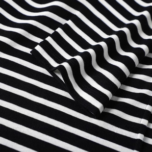 presale 2025 Spring New Loose Letter Embroidered Striped Split T-shirt MBE1TEE006