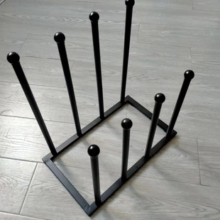 Black Metal Freestanding Boot Rack Simple European-style Extra Long Boot Support Shoes Boot Rack Shoes Rack Shoes Placing Rack