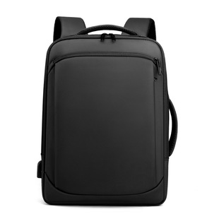 Business Men's 15.6 computer bag solid color versatile commuter backpack travel burden reduction multifunctional student schoolbag
