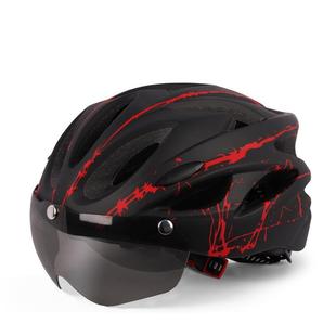 in stock bicycle riding protection helmet EPS adult mountain bike helmet with goggles helmet can be affixed logo