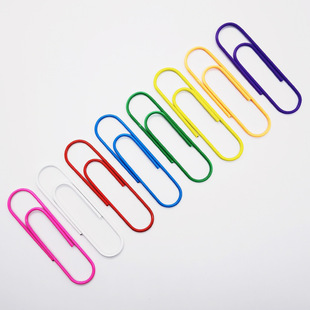 Wholesale color coated plastic paper clip special-shaped paper clip office paper clip 25/33/50MM paper clip stationery
