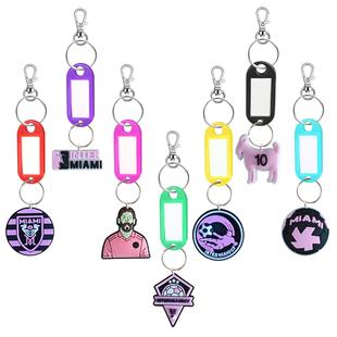 Cross-border Pink Messi Colorfulful Plastic Sign Key Tag Xiyin Luggage Label Mark Keychain Classification